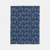 Robin Party Fleece Blanket (marine) (Voorkant)