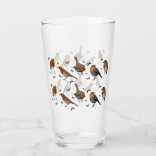 Robin Party Glass Tumbler