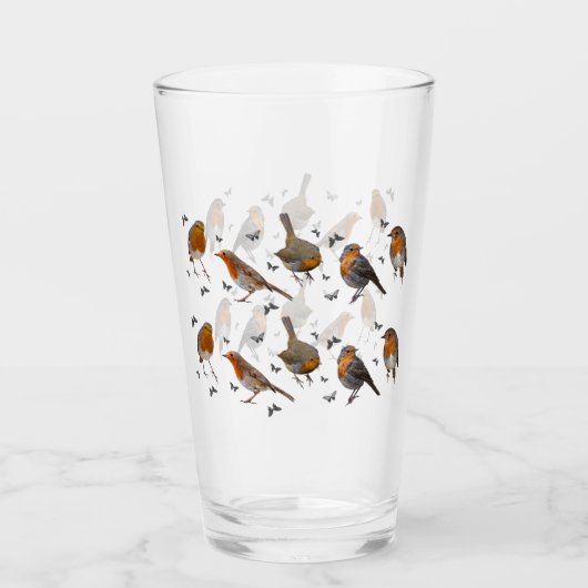 Robin Party Glass Tumbler (Voorkant)
