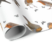 Robin Party Wrapping Papier (kies kleur) (Rol Hoek)