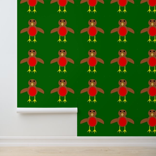 Robin Patterned met Kerstmis Behang (Applicatie)