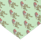 Robin perched on ivy leaf Wilde vogels voor kerstm Tafelkleed (Gekanteld)