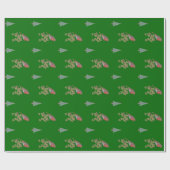 Robin perched on ivy leafs Wilde vogels kerst Cadeaupapier (Vlak)