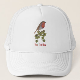 Robin Perched on ivy leafs wilde vogels Trucker Pet