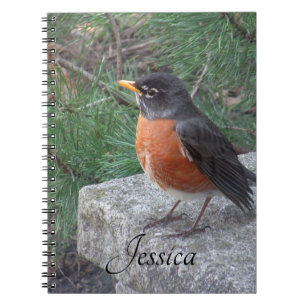 Robin Photo Persoonlijke handgeschreven naam Notitieboek