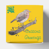 robin red borst met heilige kerstmis bedankdoosjes (Bovenkant)