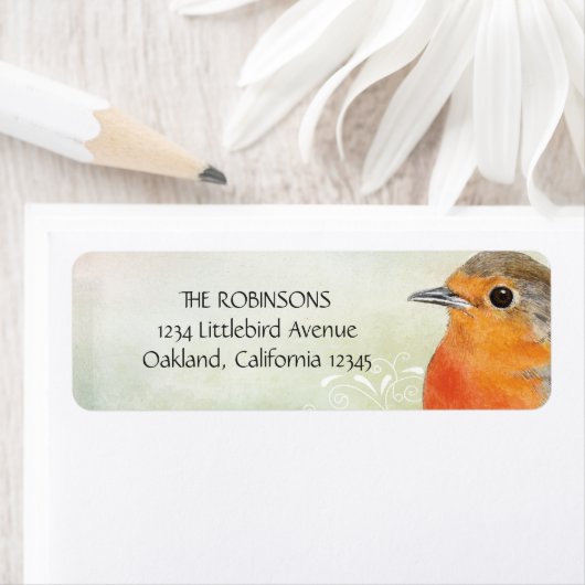 Robin Red Borst Retouradreslabels Etiket (Insitu)