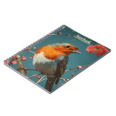 Robin Red-borstelvogel Notitieboek (Linkerzijde)