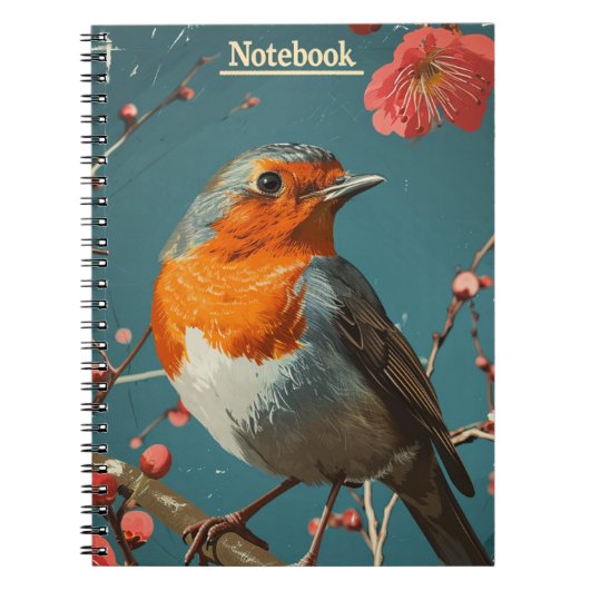Robin Red-borstelvogel Notitieboek (Voorkant)