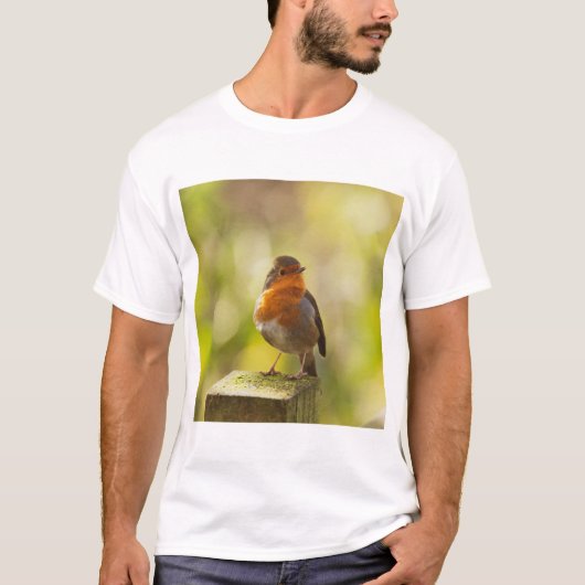 Robin red breast bird t-shirt (Voorkant)