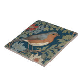 Robin Red Breast Bird William Morris stijl Rechts Tegeltje (Zijkant)