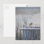 Robin Red Breast Briefkaart (Voorkant / Achterkant)