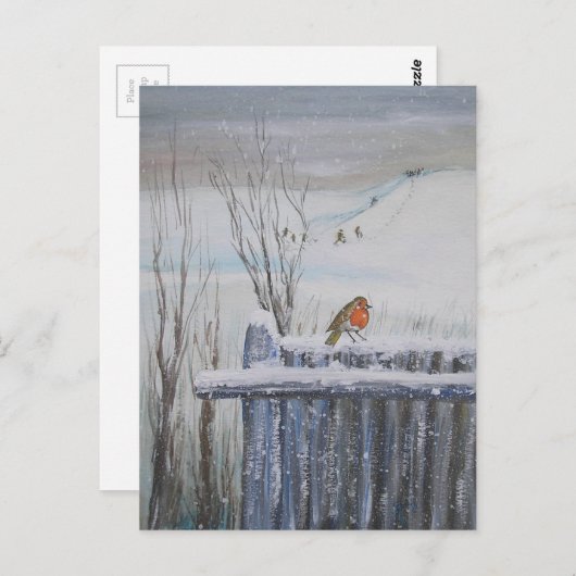 Robin Red Breast Briefkaart (Voorkant / Achterkant)