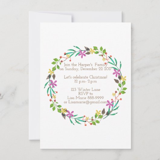 Robin Red Breast, kerstvogel Kaart (Achterkant)