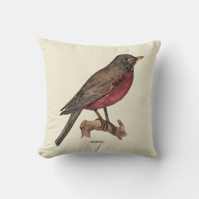 Robin Red Breast Pillow Kussen (Voorkant)