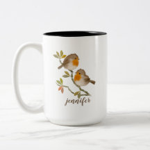 Robin Redbords Birds Personalized Mug