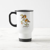 Robin Redbords Birds Personalized Travel Mug Reisbeker (Links)