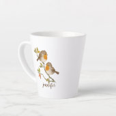 Robin Redborst Birds Personalized Latte Mok (Linkerhoek)
