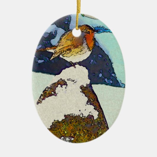 Robin Redborst Ceramic Ornament (Voorkant)