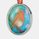 Robin redborst ornament (Links)