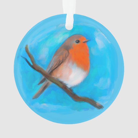 Robin redborst ornament (achterkant)