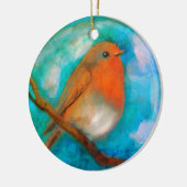 Robin redborst ornament (Links)
