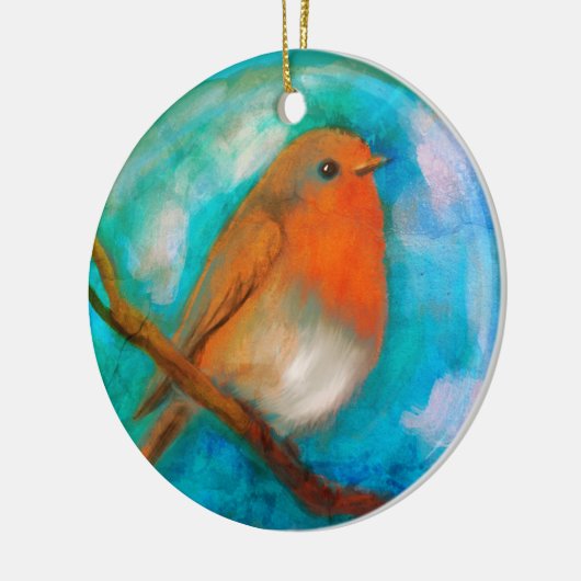 Robin redborst ornament (Links)