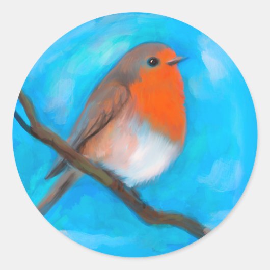 Robin redborst ronde sticker (Voorkant)