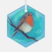 Robin redborstkeramisch ornament (Voorkant)