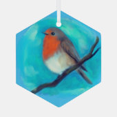 Robin redborstkeramisch ornament (Achterkant)