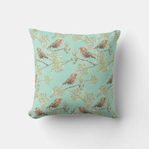 Robin Redbreast Art Pattern Buitenkussen