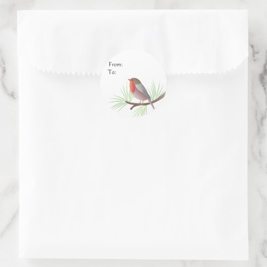Robin Redbreast Gift Label (Tas)