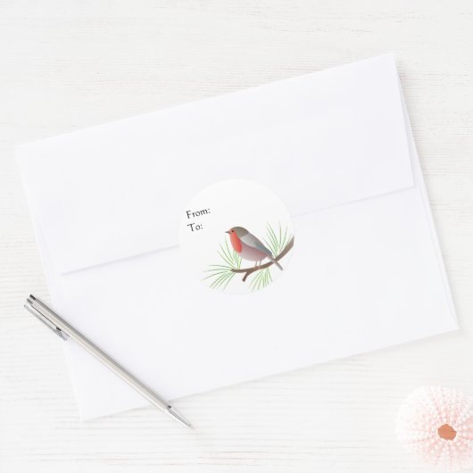 Robin Redbreast Gift Label (Envelop)