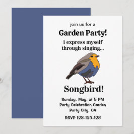 Robin Redbreast Songbird Garden Party Kaart