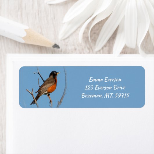 Robin Return-adres Etiket (Insitu)