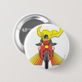 Robin Rides 2 2 Ronde Button 5,7 Cm (Voorkant /achterkant)