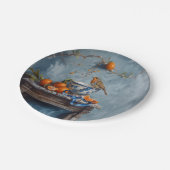 Robin - Ronde papieren Borden Bordje (Gekanteld)
