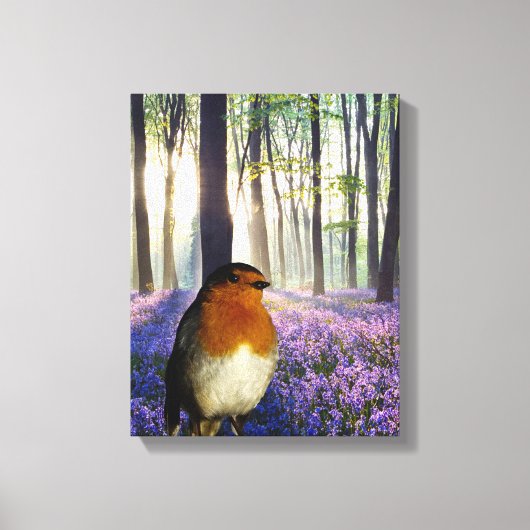 Robin rood-borst afbeelding voor gewikkeld doek canvas afdruk (Voorkant)