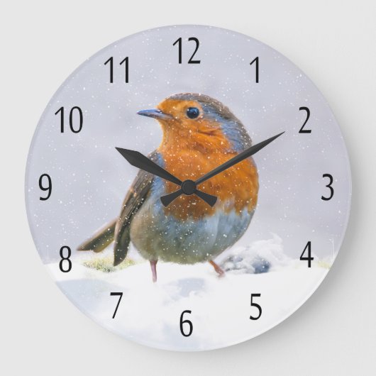 Robin Round (Grote) Wall-klok Grote Klok (Voorkant)