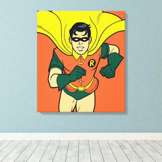 Robin Running Canvas Afdruk (Insitu (Houten vloer))