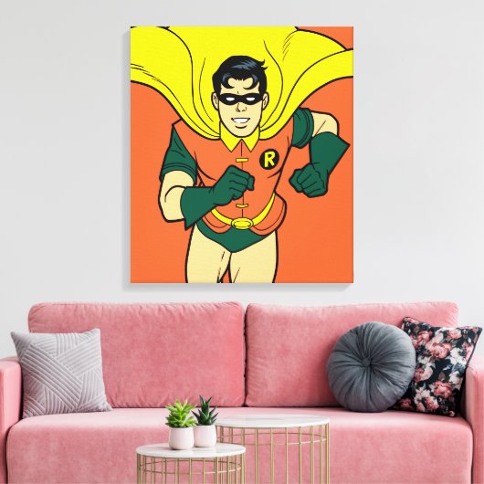 Robin Running Canvas Afdruk (Insitu (Woonkamer))