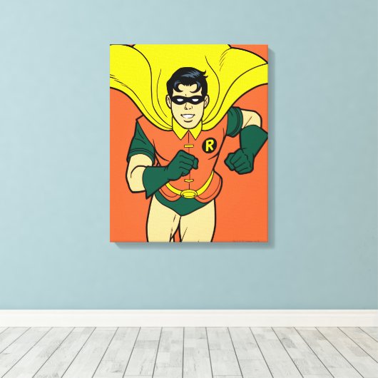 Robin Running Canvas Afdruk (Insitu (Houten vloer))