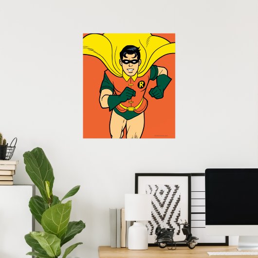 Robin Running Poster (Thuiskantoor)