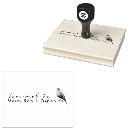Robin Script Homemade van door Rubberstempel (Gestempeld)