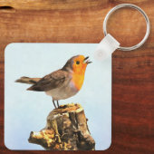Robin singing sleutelhanger (Achterkant)