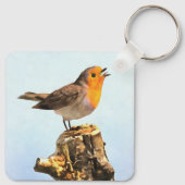 Robin singing sleutelhanger (Achterkant)