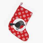 Robin Snowflakes Red Kleine Kerstsok (Voorkant (Hangend))