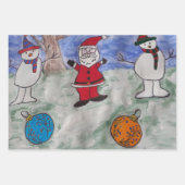 Robin, Snowman en Santa Wrapping Paper Set (Voorkant 3)