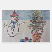 Robin, Snowman en Santa Wrapping Paper Set (Voorkant 2)