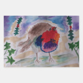 Robin, Snowman en Santa Wrapping Paper Set (Voorkant)